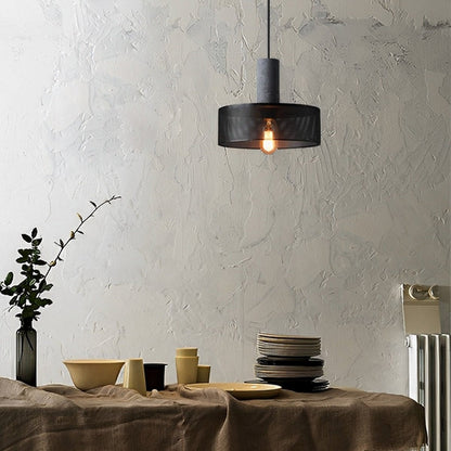 Vintage Minimalist Industrial Iron Mesh Bar LED Pendant Lights