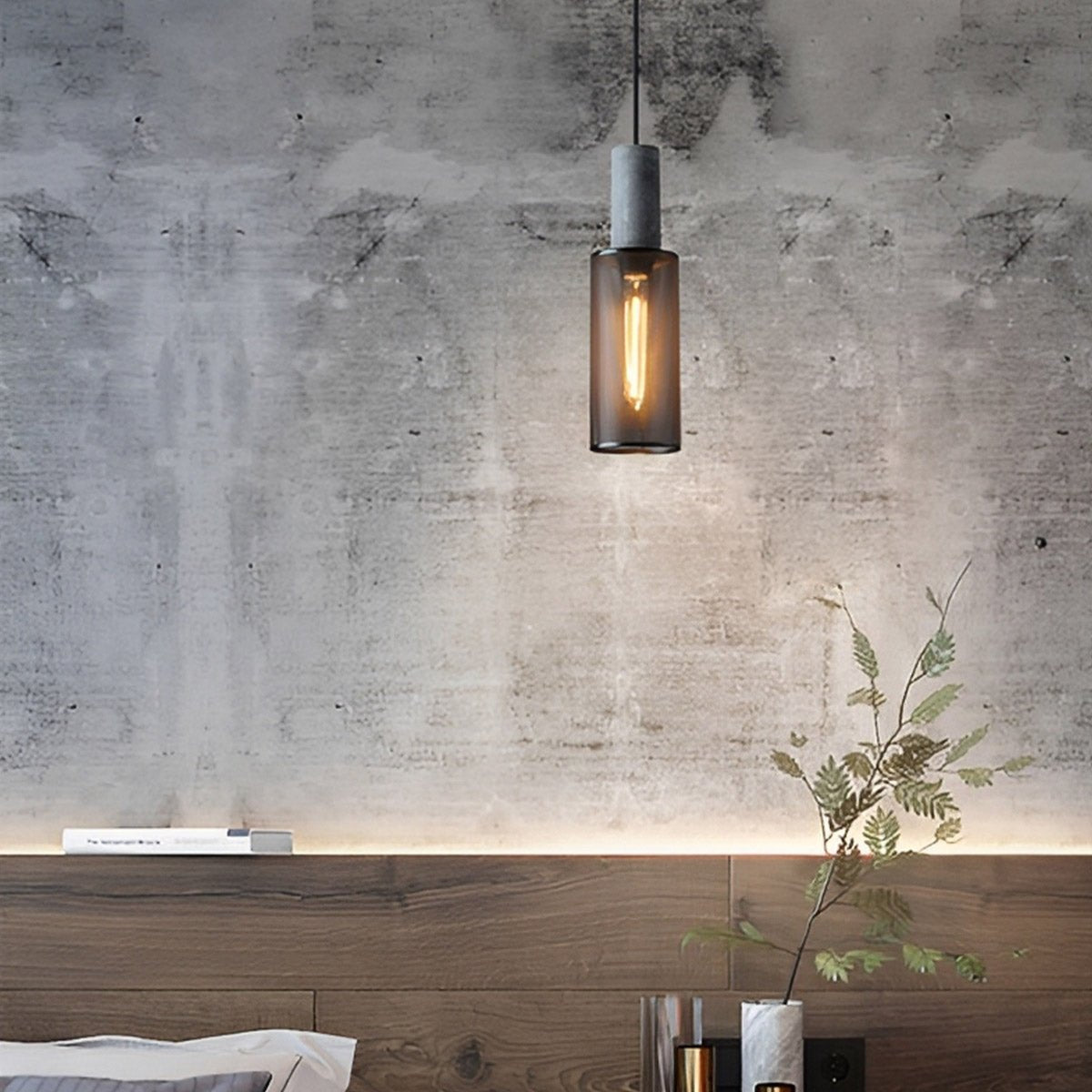 Vintage Minimalist Industrial Iron Mesh Bar LED Pendant Lights