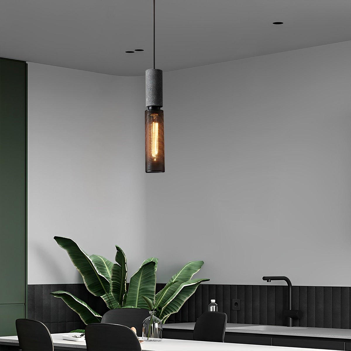 Vintage Minimalist Industrial Iron Mesh Bar LED Pendant Lights