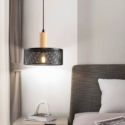 Vintage Minimalist Industrial Iron Mesh Bar LED Pendant Lights