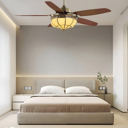 Vintage Reverse Variable Frequency Ceiling Fan Light