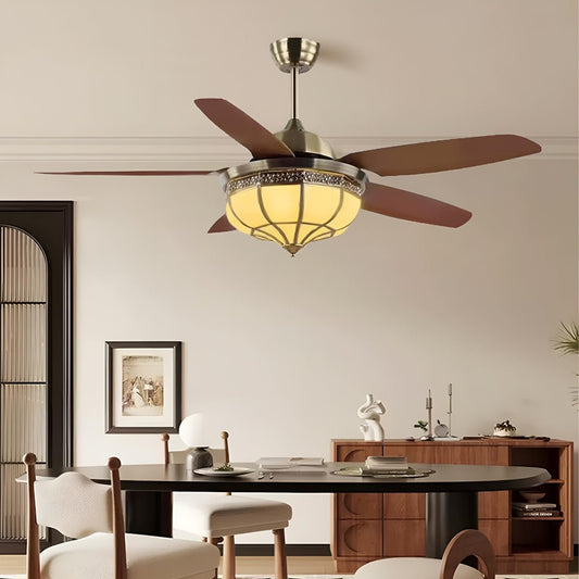 Vintage Reverse Variable Frequency Ceiling Fan Light