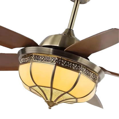 Vintage Reverse Variable Frequency Ceiling Fan Light