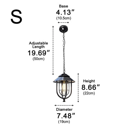 Vintage Rustic Birdcage Waterproof Outdoor LED Lantern Pendant Lights