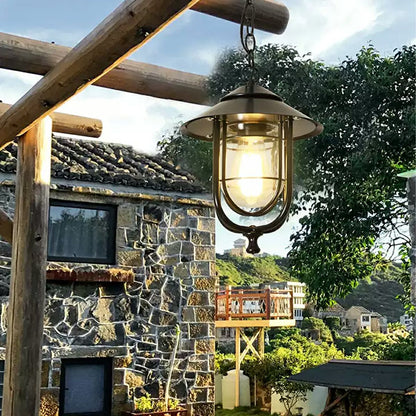 Vintage Rustic Birdcage Waterproof Outdoor LED Lantern Pendant Lights