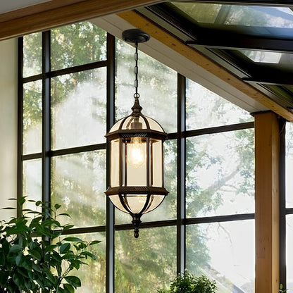 Vintage Rustic Cylinder Waterproof Outdoor LED Lantern Pendant Lights