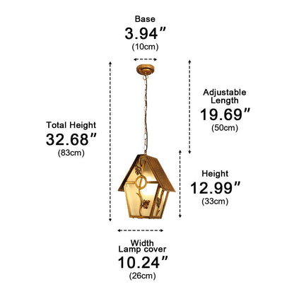 Vintage Rustic House Waterproof Outdoor LED Pendant Lights