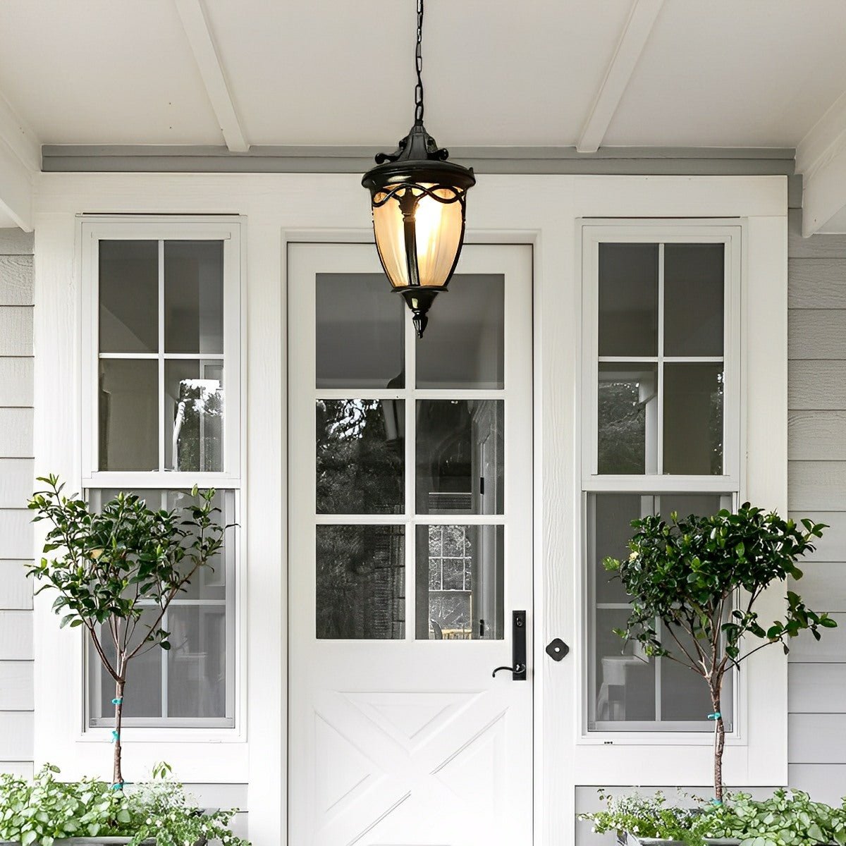 Vintage Rustic Waterproof Outdoor LED Lantern Pendant Lights
