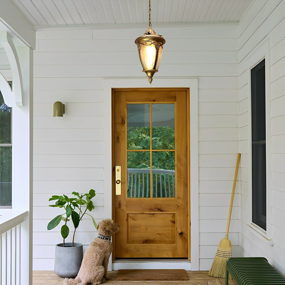 Vintage Rustic Waterproof Outdoor LED Lantern Pendant Lights