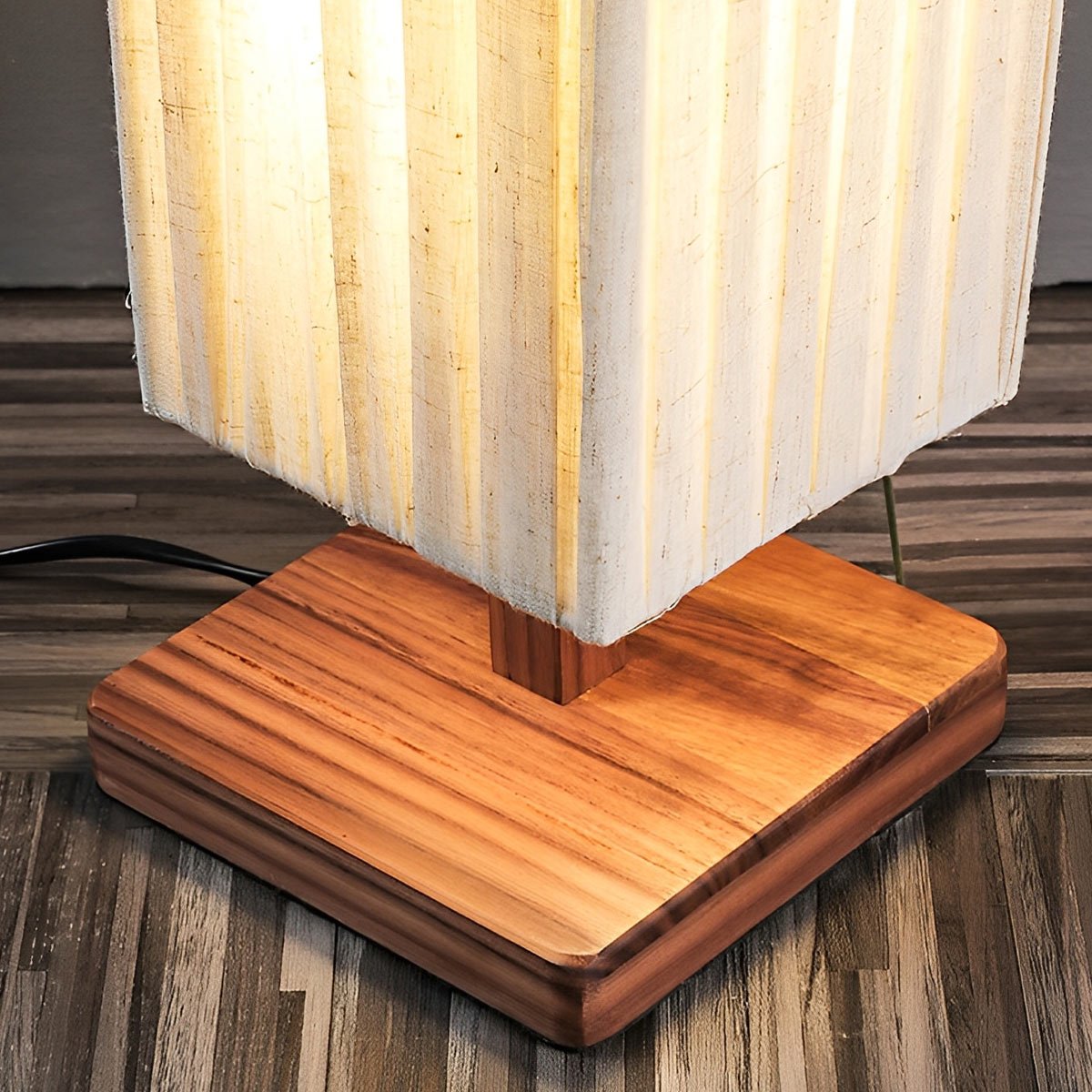 Vintage Square Column Plug In LED Floor Lamp