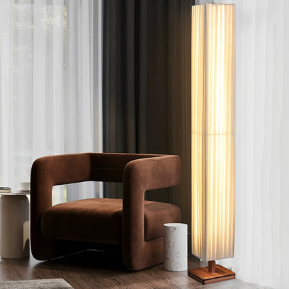 Vintage Square Column Plug In LED Floor Lamp