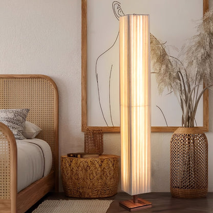 Vintage Square Column Plug In LED Floor Lamp