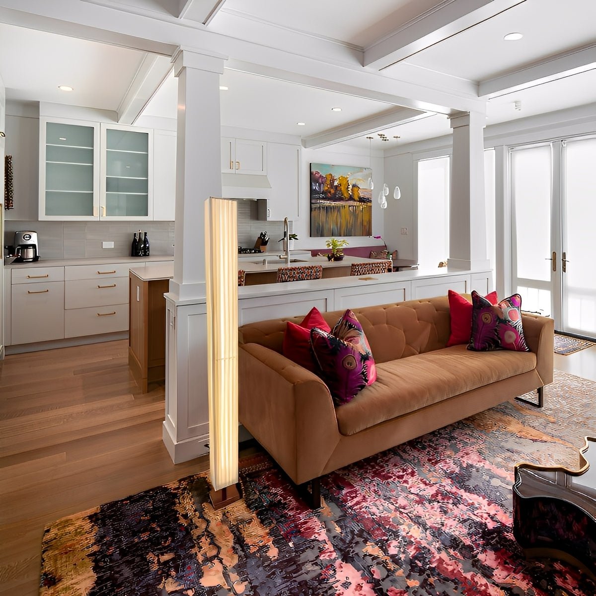 Vintage Square Column Plug In LED Floor Lamp