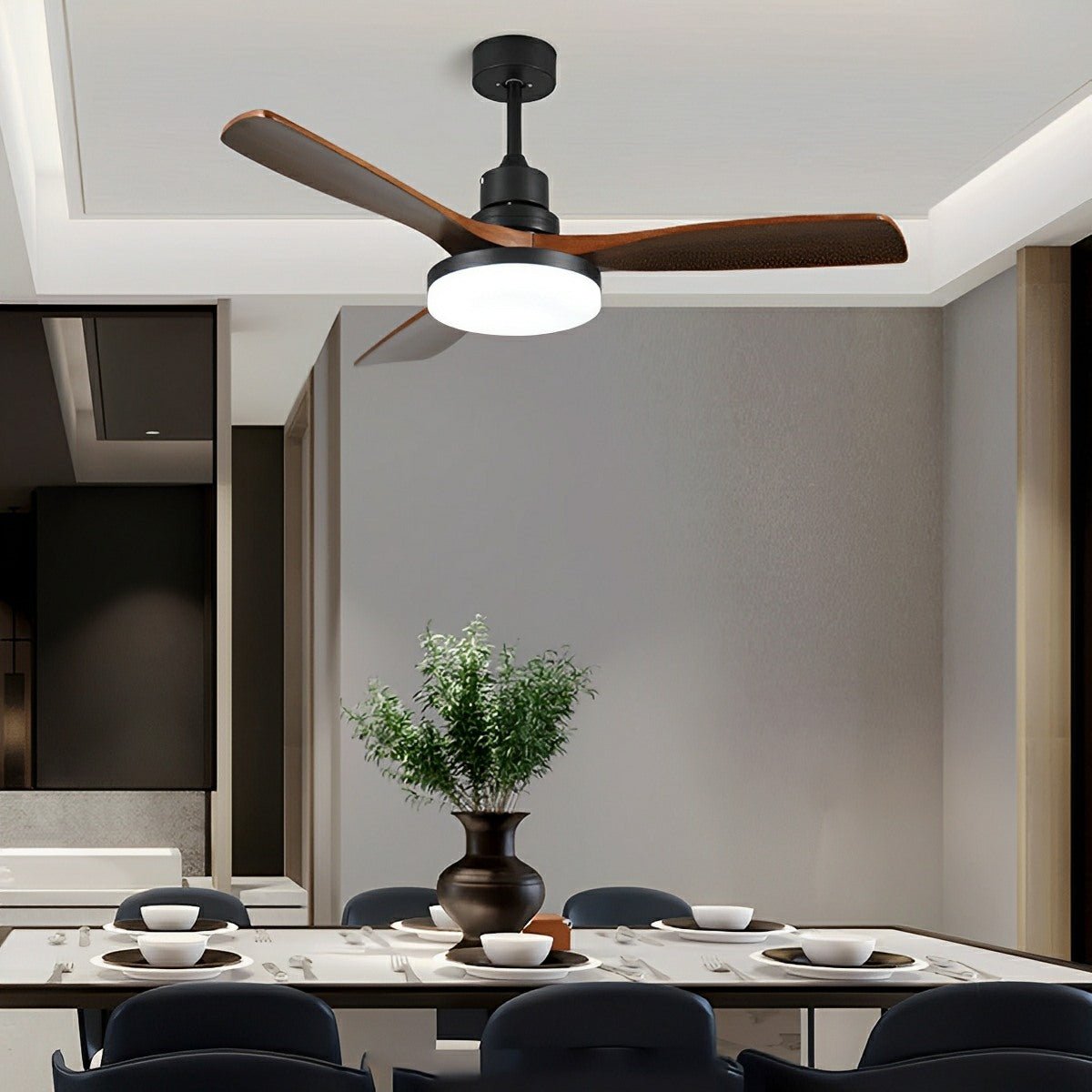 Vintage Reverse Variable Frequency Ceiling Fan Light