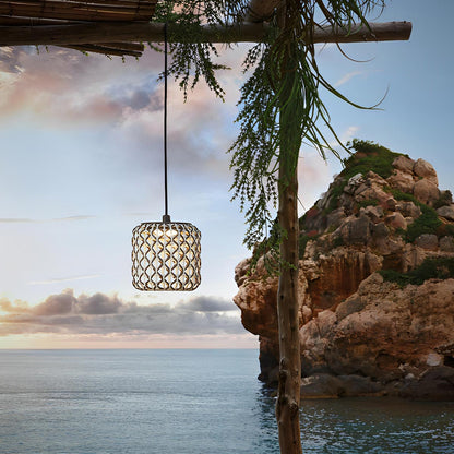 Vintage Waterproof Rattan LED Outdoor Ceiling Lights Lanterns