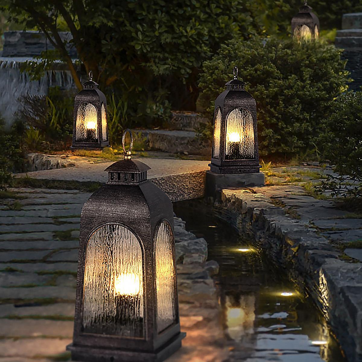 Vintage Waterproof Lantern Outdoor LED Landscape Lighting