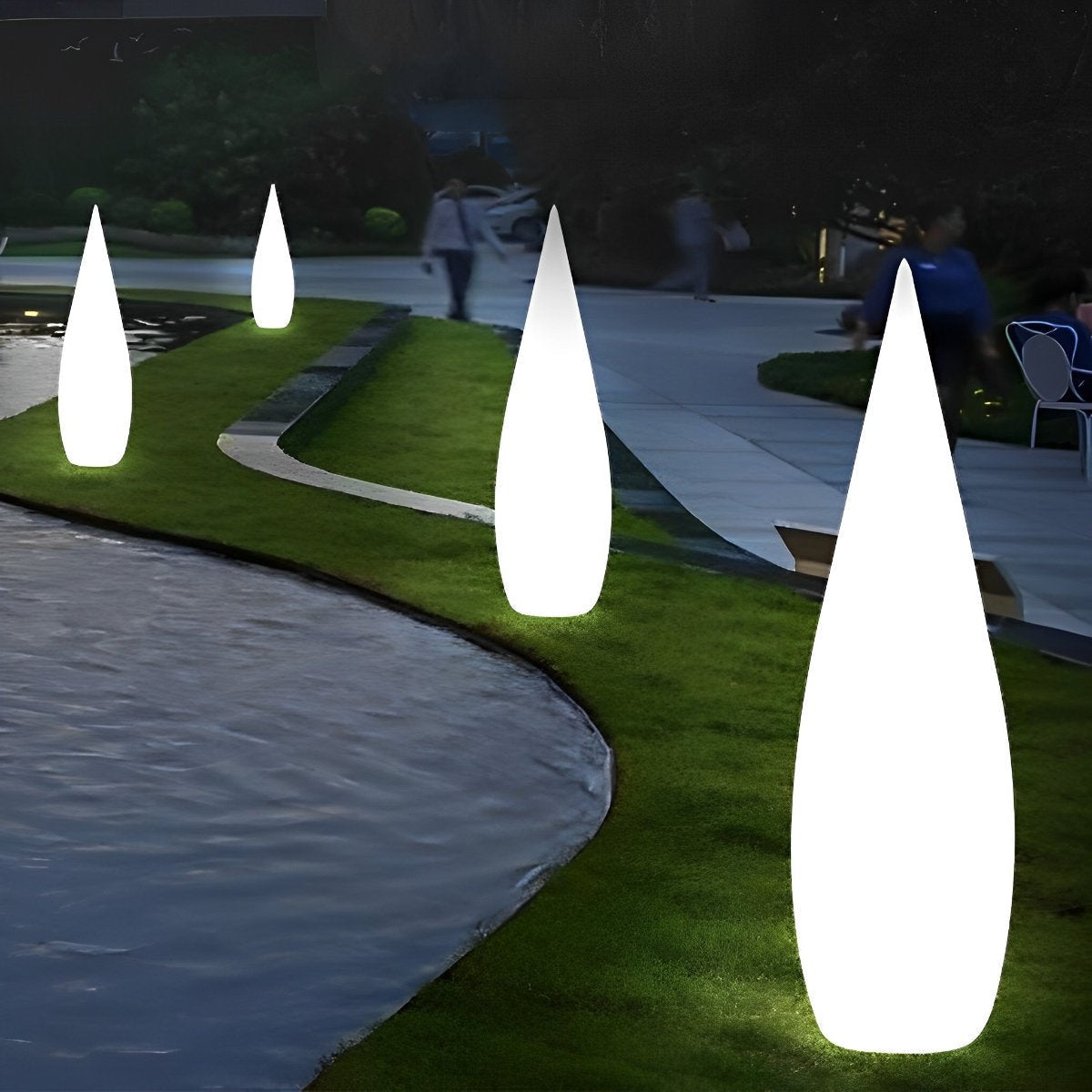 Water Drop LED Waterproof Modern Standing Lawn Lights