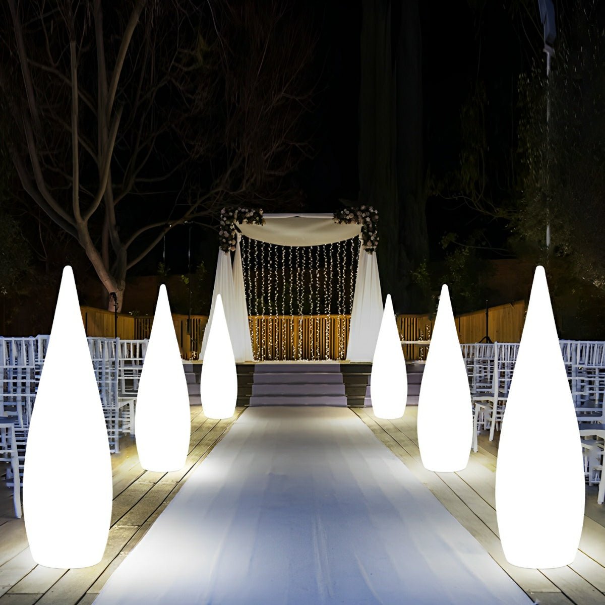 Water Drop LED Waterproof Modern Standing Lawn Lights
