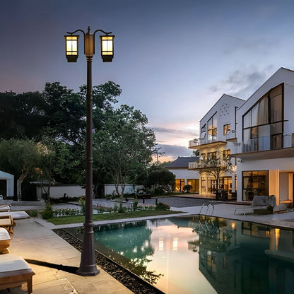 Waterproof Black Modern Outdoor Pole Lights Public Lighting