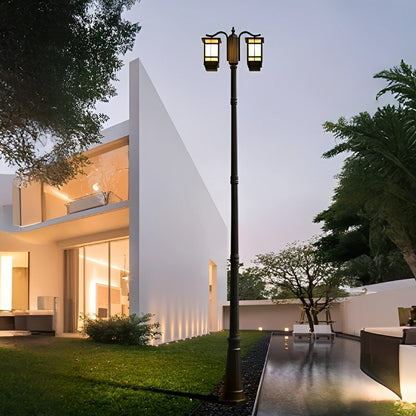 Waterproof Black Modern Outdoor Pole Lights Public Lighting