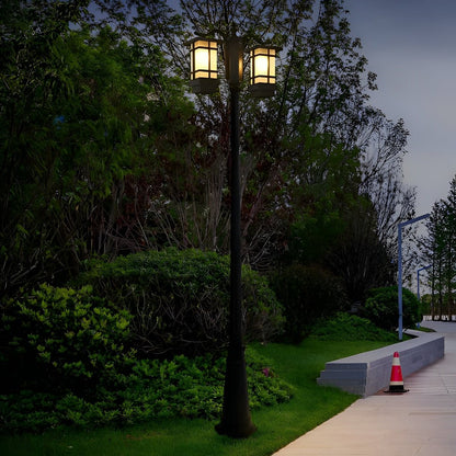 Waterproof Black Modern Outdoor Pole Lights Public Lighting
