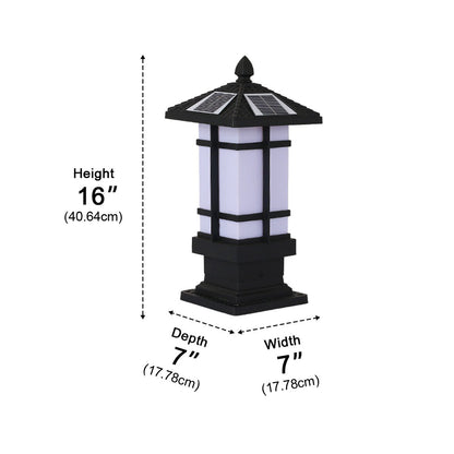 Waterproof Black Vintage Fence Post Lights