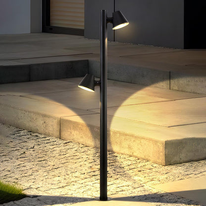 Waterproof Flash Black Modern Column Outdoor Street Pole Lights