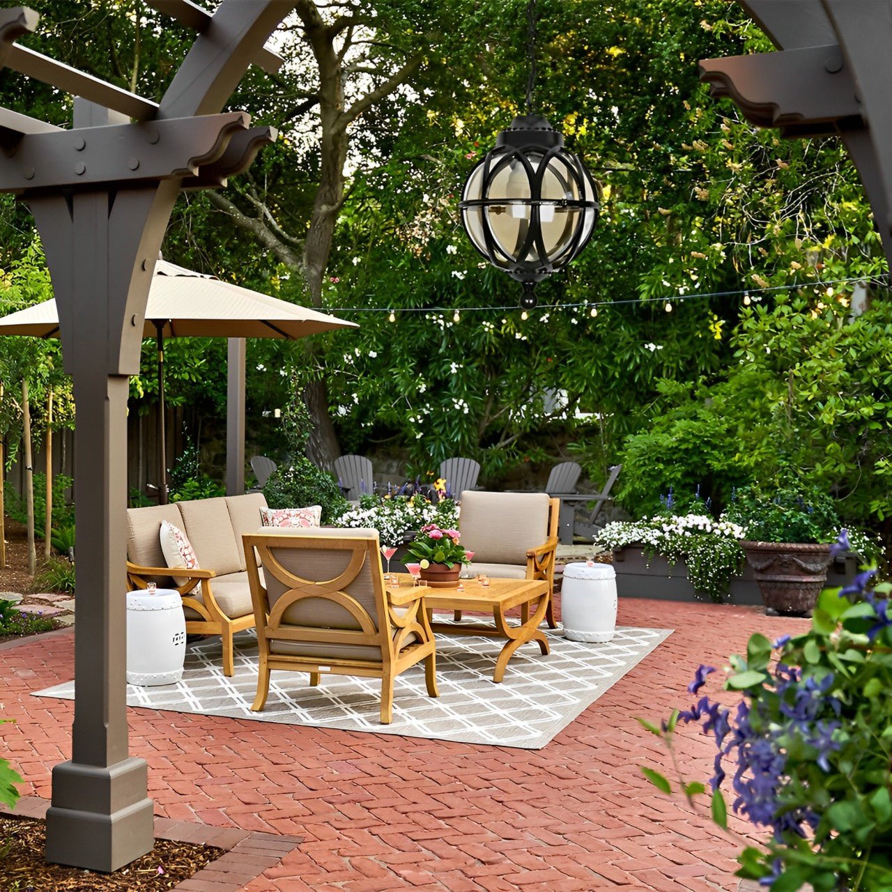 Waterproof Globe Outdoor Hanging Pendant Lights