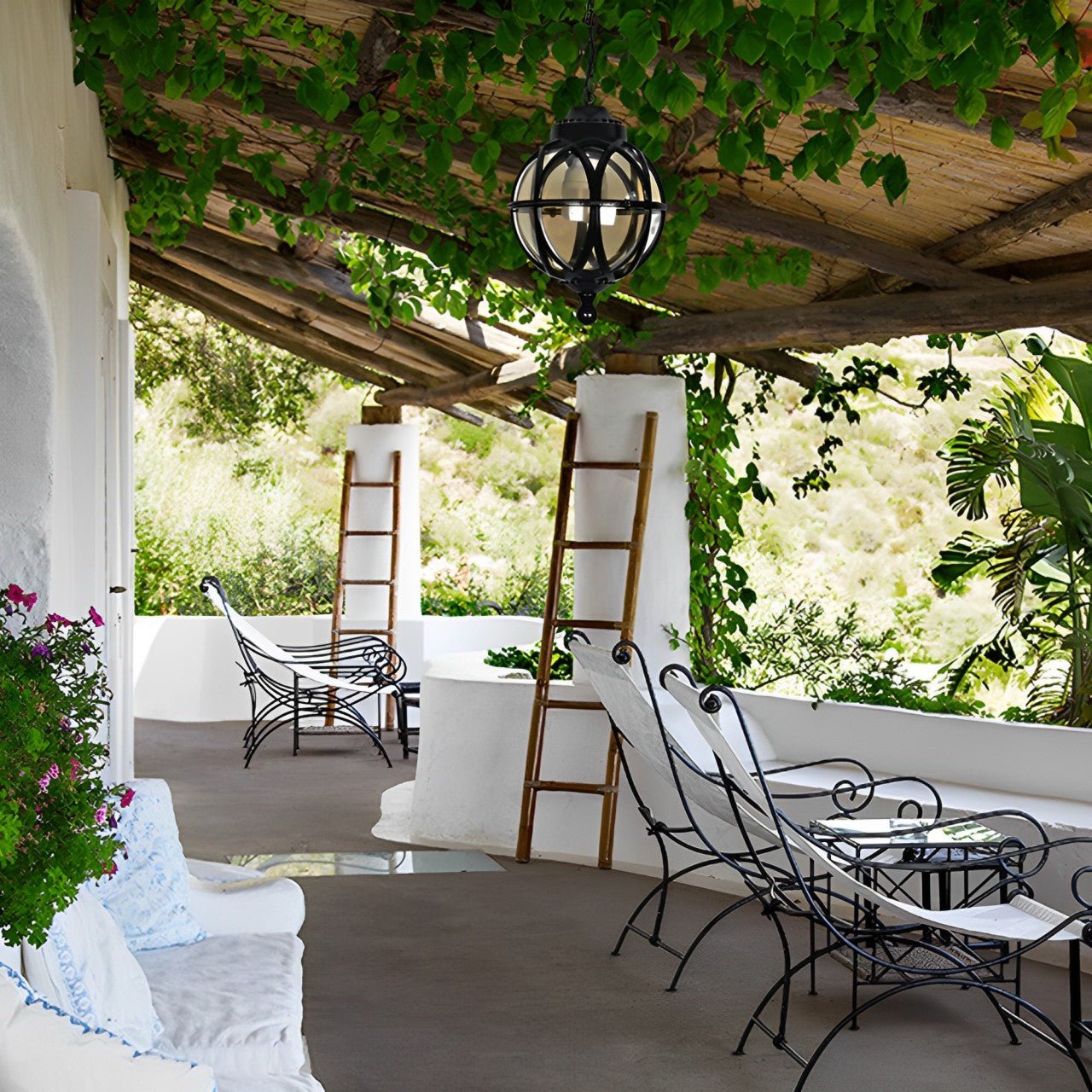Waterproof Globe Outdoor Hanging Pendant Lights