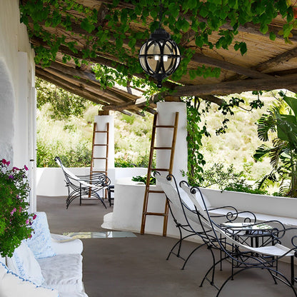 Waterproof Globe Outdoor Hanging Pendant Lights