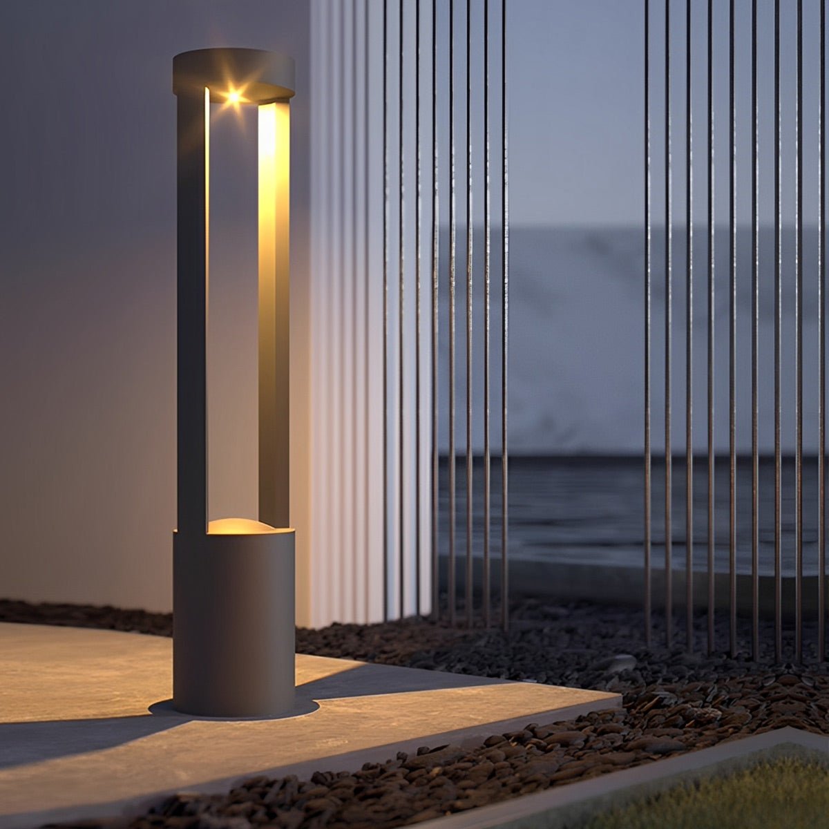 Waterproof Hollow Cylindrical Shaped LED Lamp Post Lights