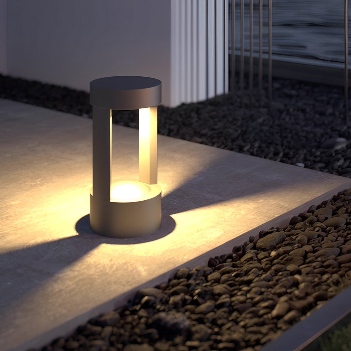 Waterproof Hollow Cylindrical Shaped LED Lamp Post Lights