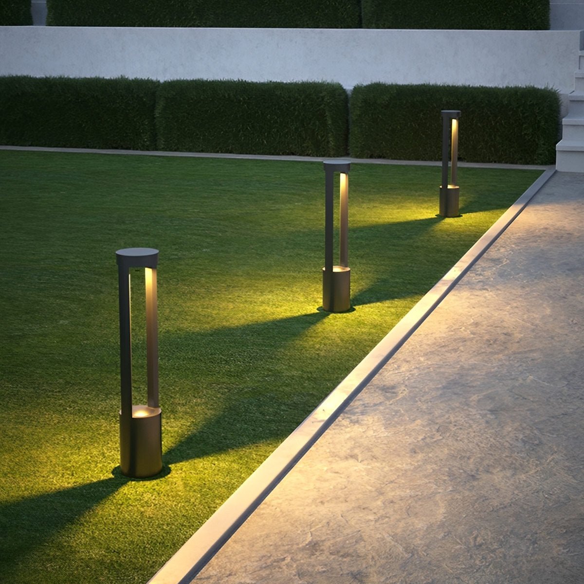Waterproof Hollow Cylindrical Shaped LED Lamp Post Lights