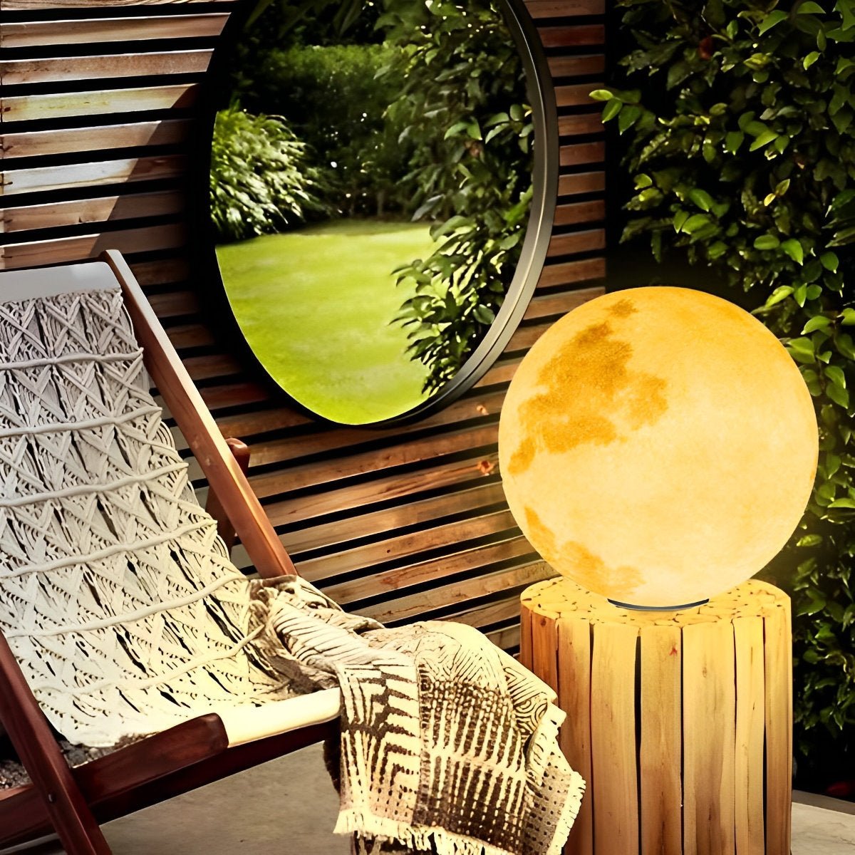 Waterproof LED Round Ball Moon Modern Post Caps Lights