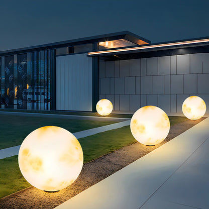 Waterproof LED Round Ball Moon Modern Post Caps Lights