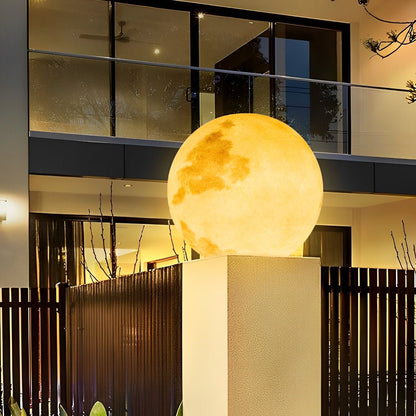 Waterproof LED Round Ball Moon Modern Post Caps Lights