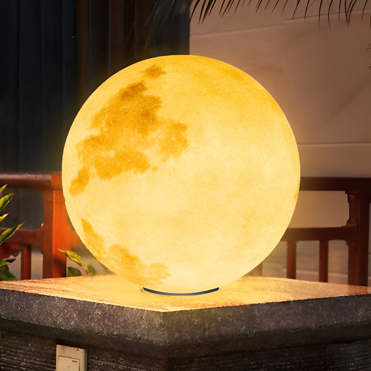 Waterproof LED Round Ball Moon Modern Post Caps Lights