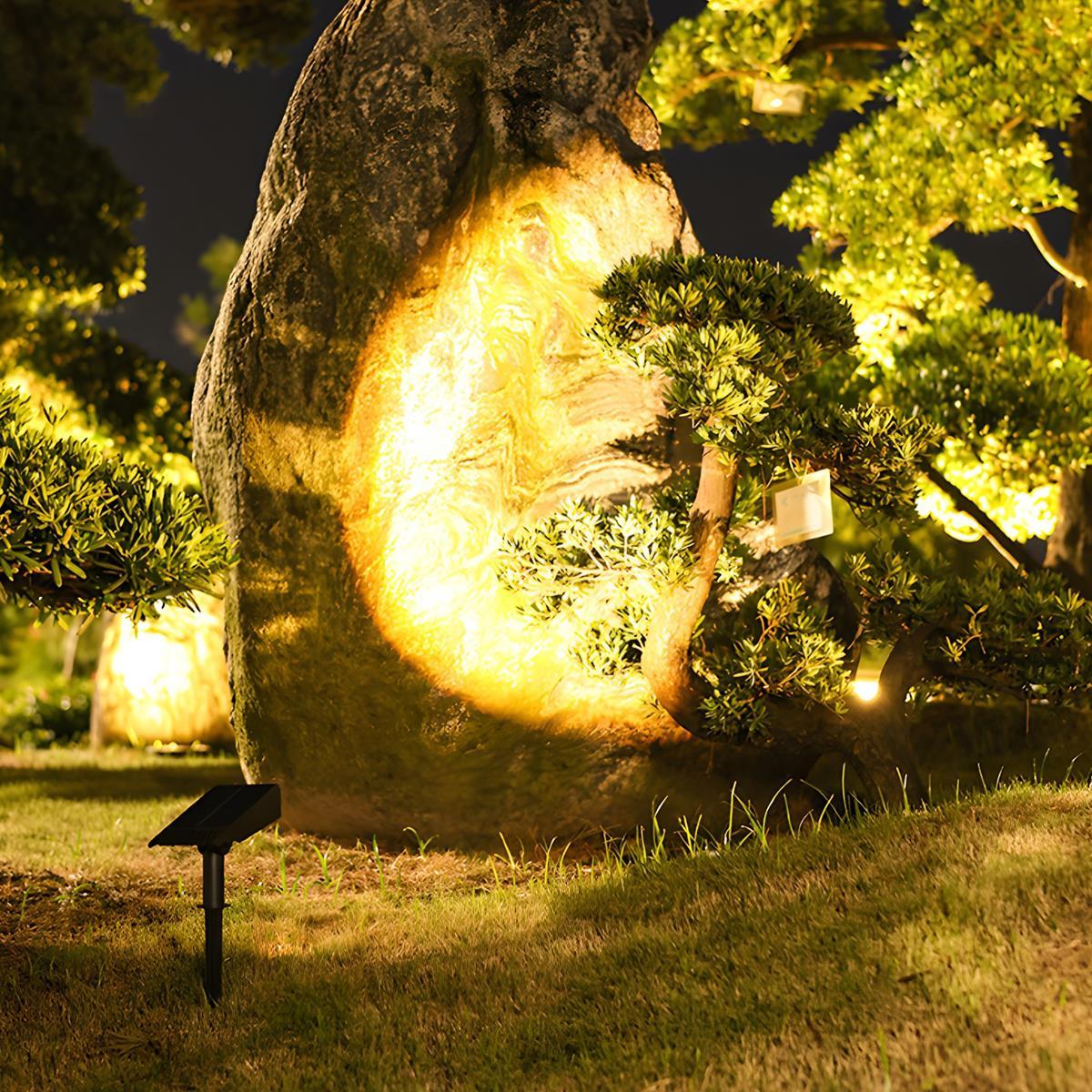 Waterproof LED Solar Multi-zoom Spot Light Landscape Lighting