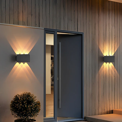 Waterproof LED Up and Down Lights Solar Wall Lamp Wall Washer Lights