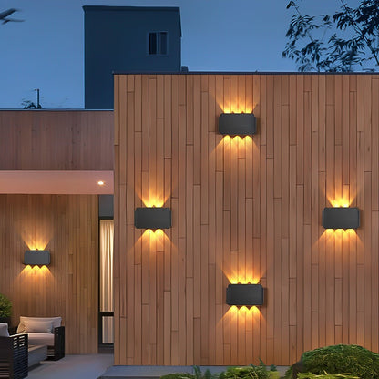 Waterproof LED Up and Down Lights Solar Wall Lamp Wall Washer Lights