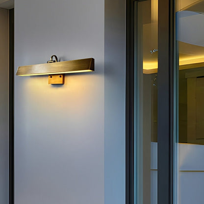 Waterproof Modern Copper Long Strip Outdoor Porch LED Wall Lights
