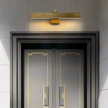 Waterproof Modern Copper Long Strip Outdoor Porch LED Wall Lights