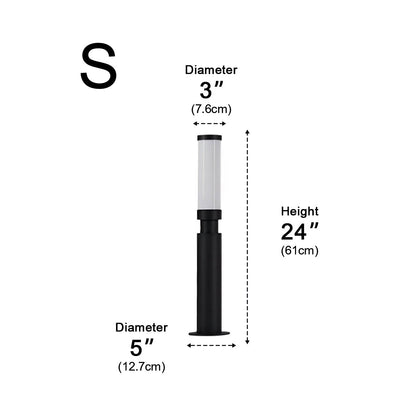 Waterproof Modern Cylinder Long Barrel Column Post Lights Pillar Lights