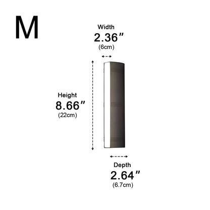 Waterproof Modern Up&Down 3-Side Long Strip Outdoor Porch LED Wall Lights