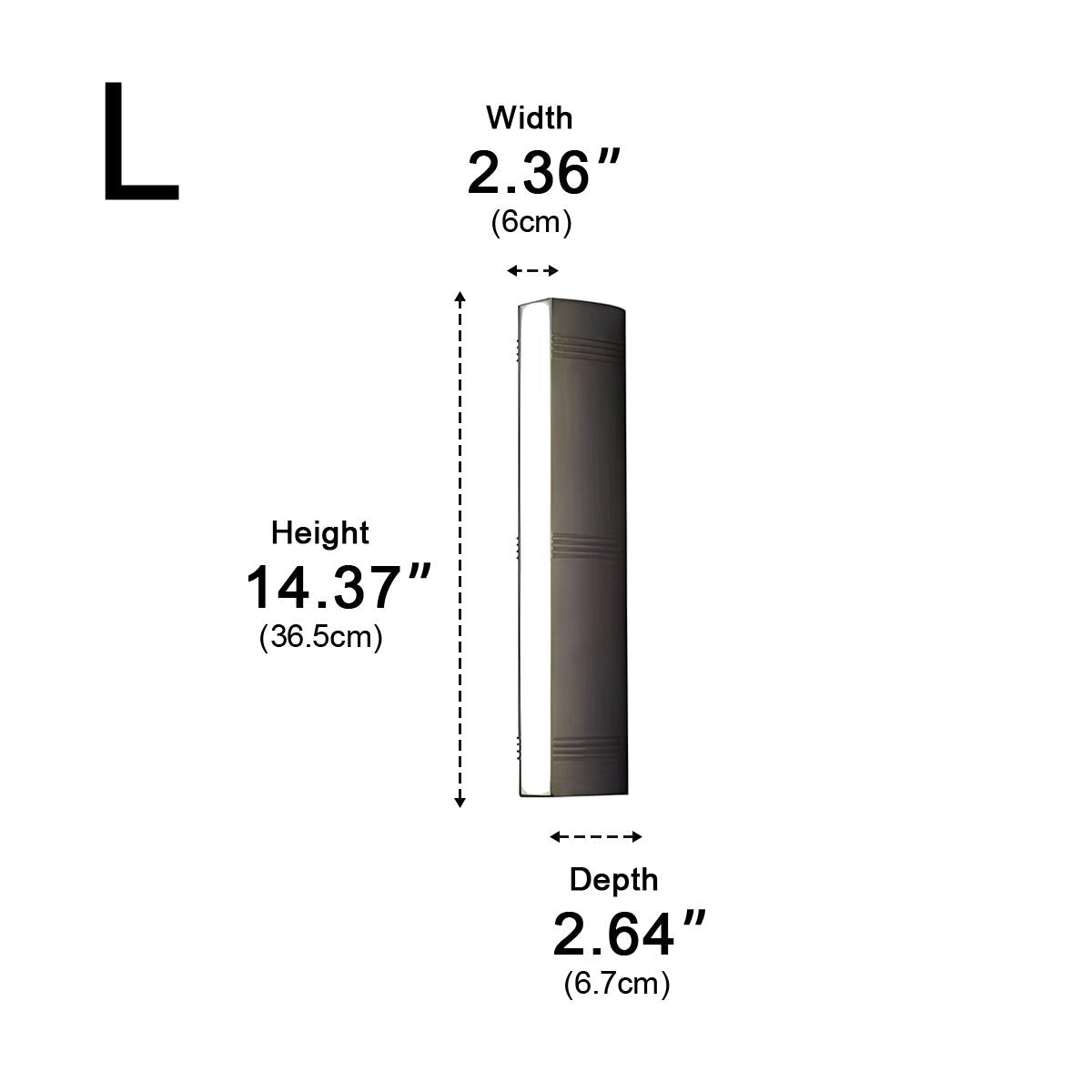 Waterproof Modern Up&Down 3-Side Long Strip Outdoor Porch LED Wall Lights