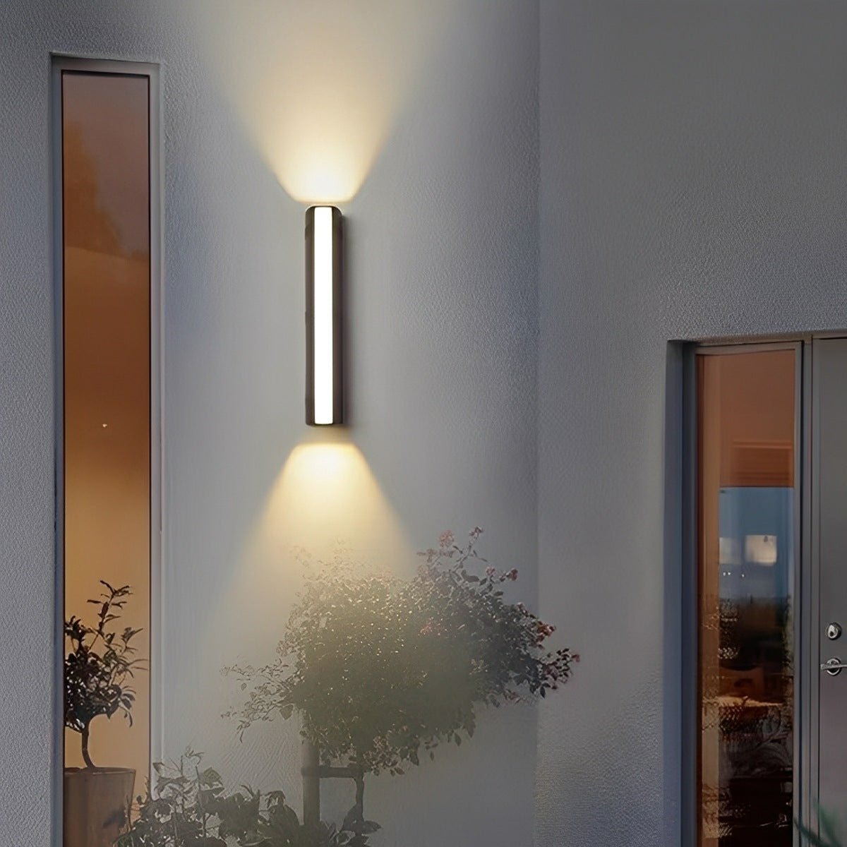 Waterproof Modern Up&Down 3-Side Long Strip Outdoor Porch LED Wall Lights
