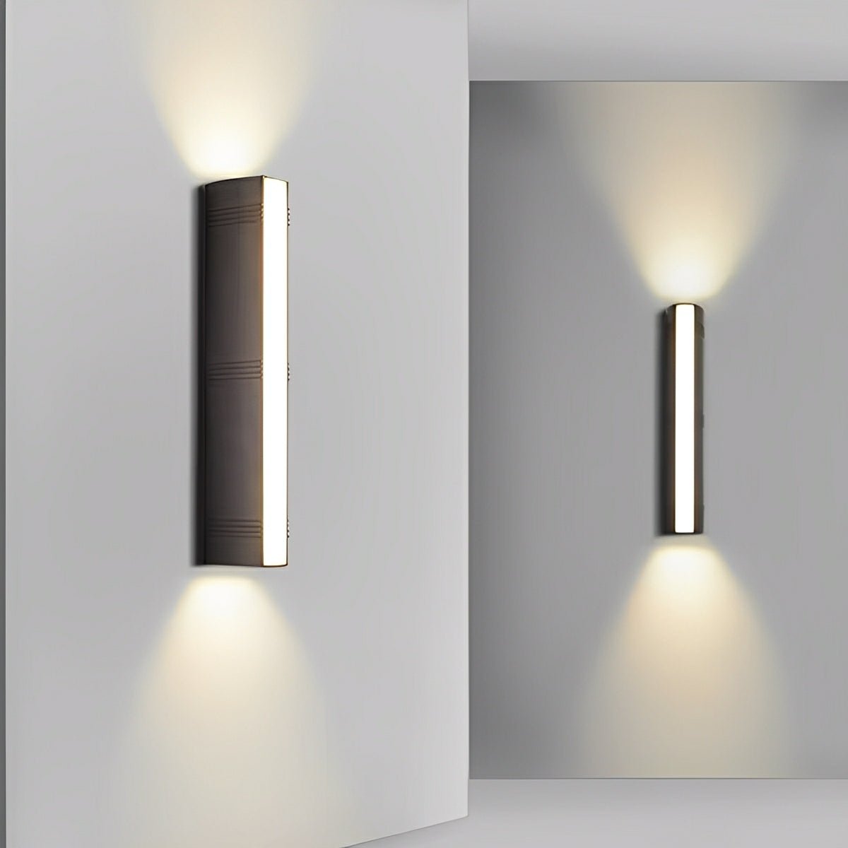 Waterproof Modern Up&Down 3-Side Long Strip Outdoor Porch LED Wall Lights
