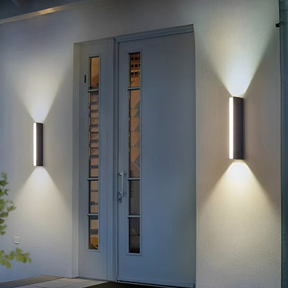Waterproof Modern Up&Down 3-Side Long Strip Outdoor Porch LED Wall Lights
