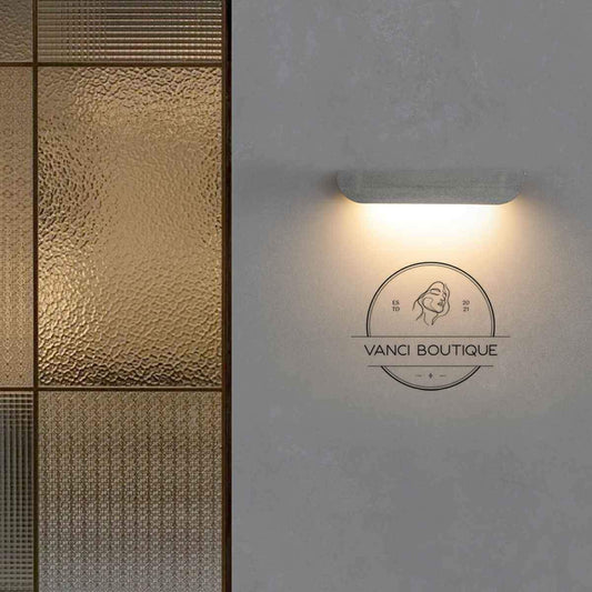 Waterproof Outdoor Concrete Curved Tiles LED Porch Wall Lights