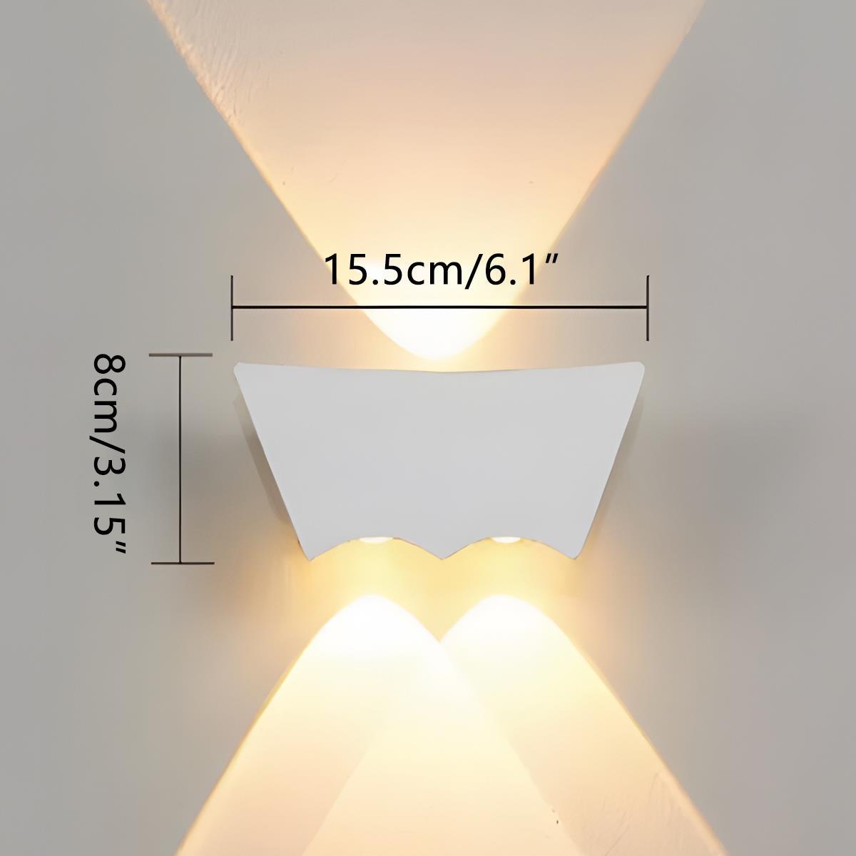 Waterproof Outdoor Up and Down 3-LED Exterior Wall Washer Lights